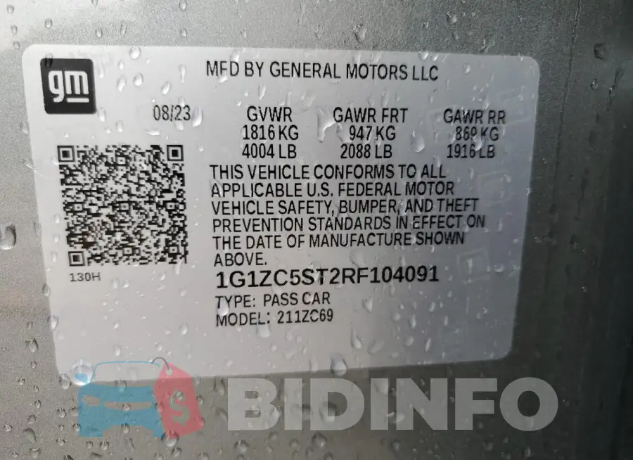 1G1ZC5ST2RF104091 Photo# 12