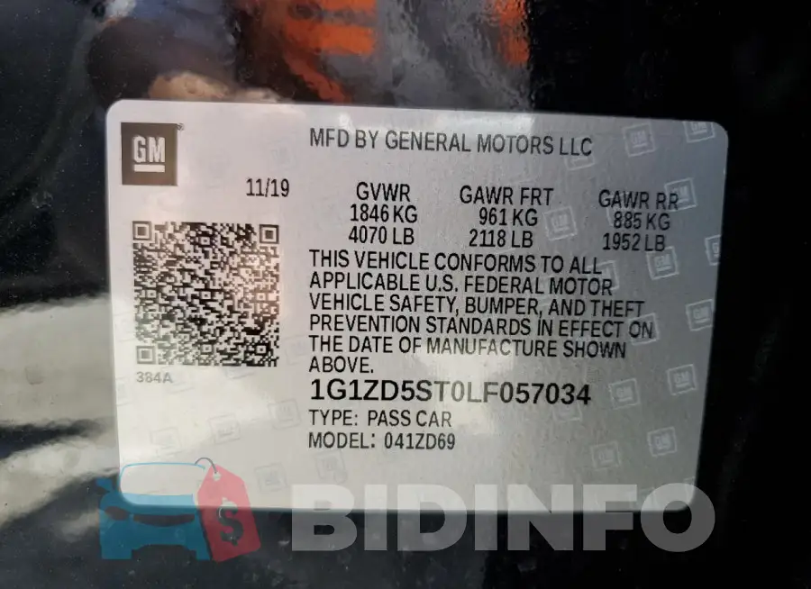 1G1ZD5ST0LF057034 Photo# 13