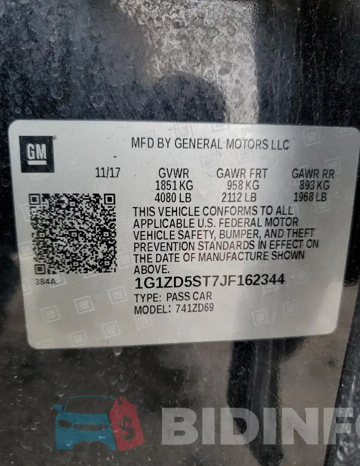 1G1ZD5ST7JF162344 Photo# 12