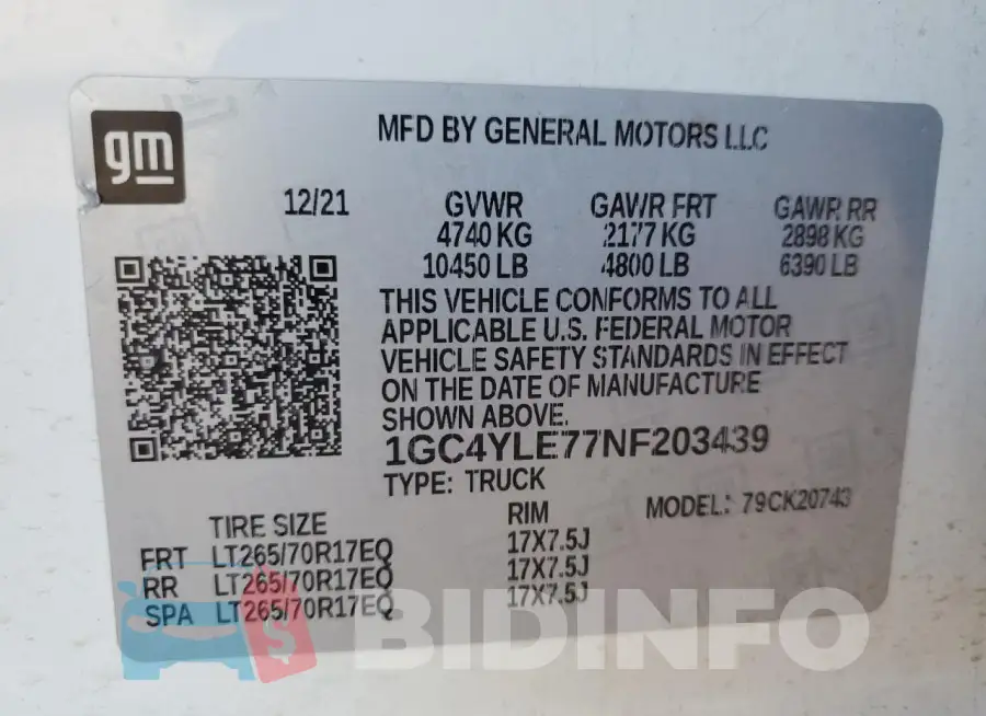 1GC4YLE77NF203439 Photo# 13