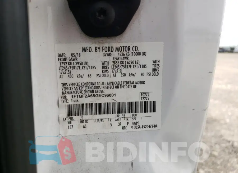 1FTBF2A65GEC96801 Photo# 12
