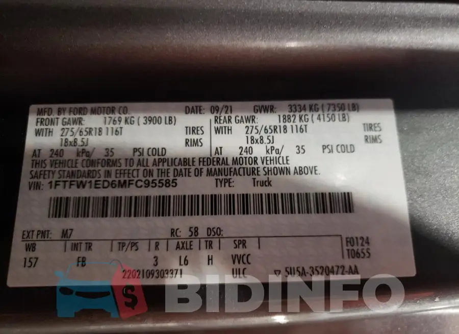 1FTFW1ED6MFC95585 Photo# 12