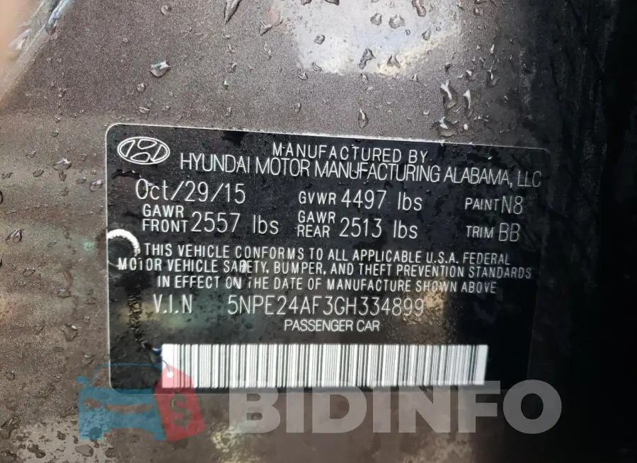 5NPE24AF3GH334899 Photo# 13