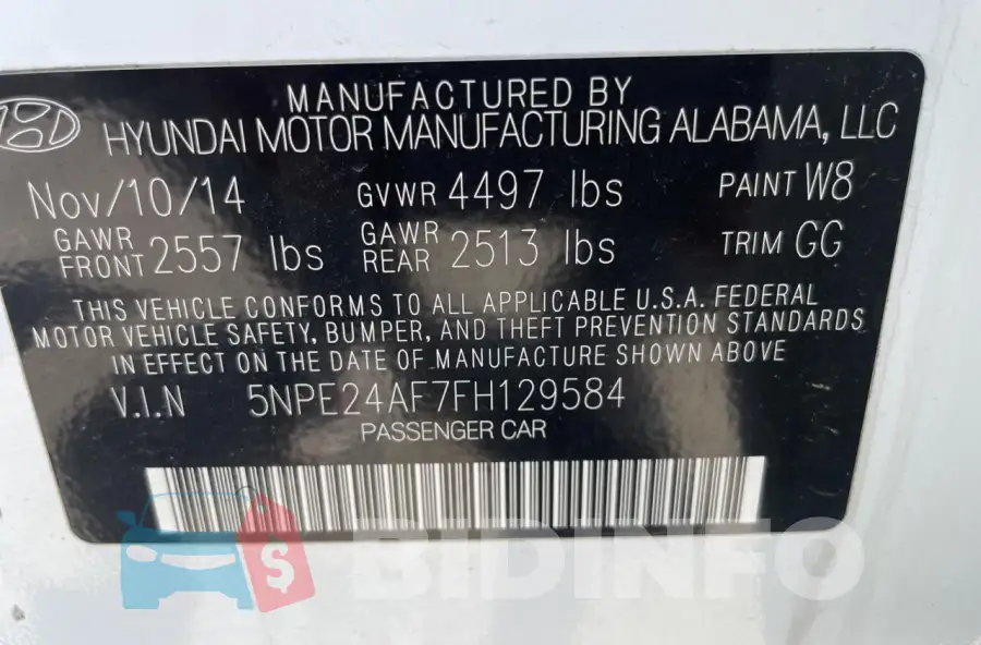 5NPE24AF7FH129584 Photo# 10