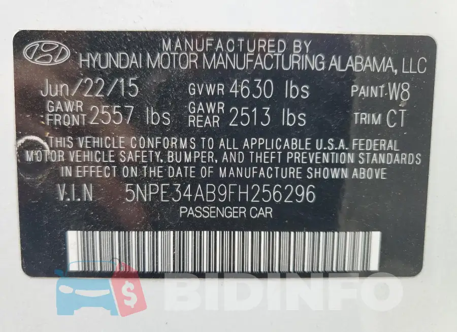 5NPE34AB9FH256296 Photo# 12