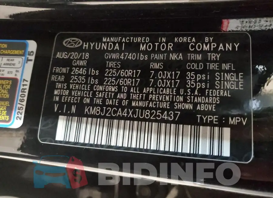 KM8J2CA4XJU825437 Photo# 13
