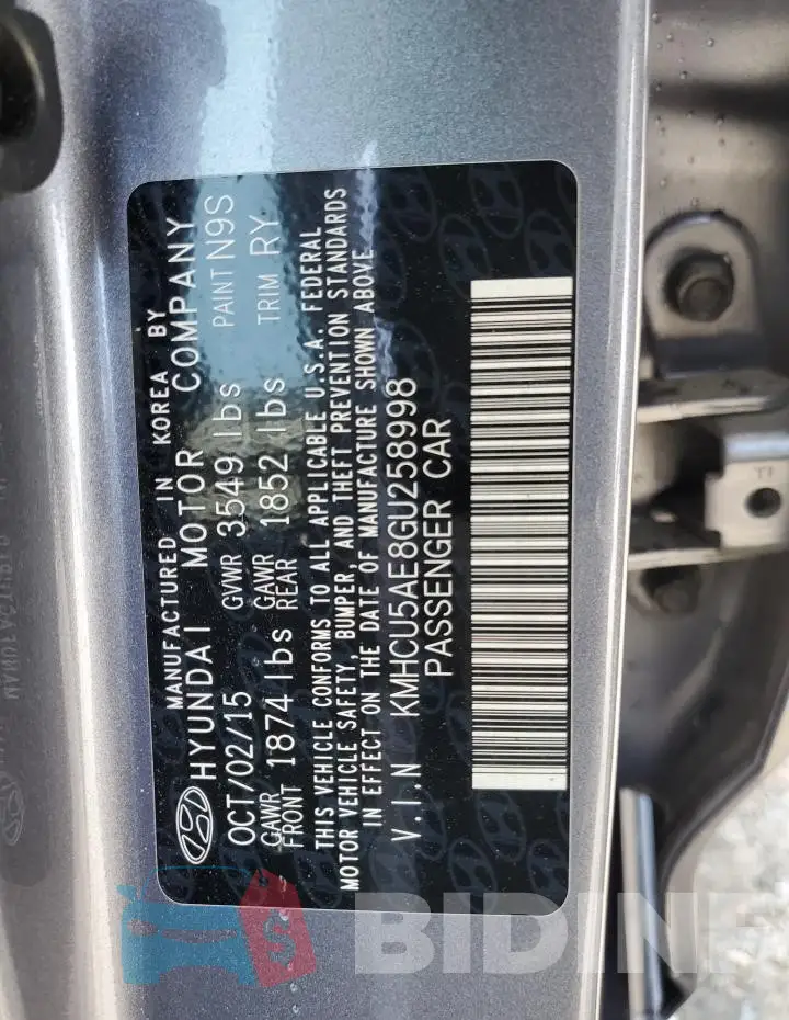 KMHCU5AE8GU258998 Photo# 12