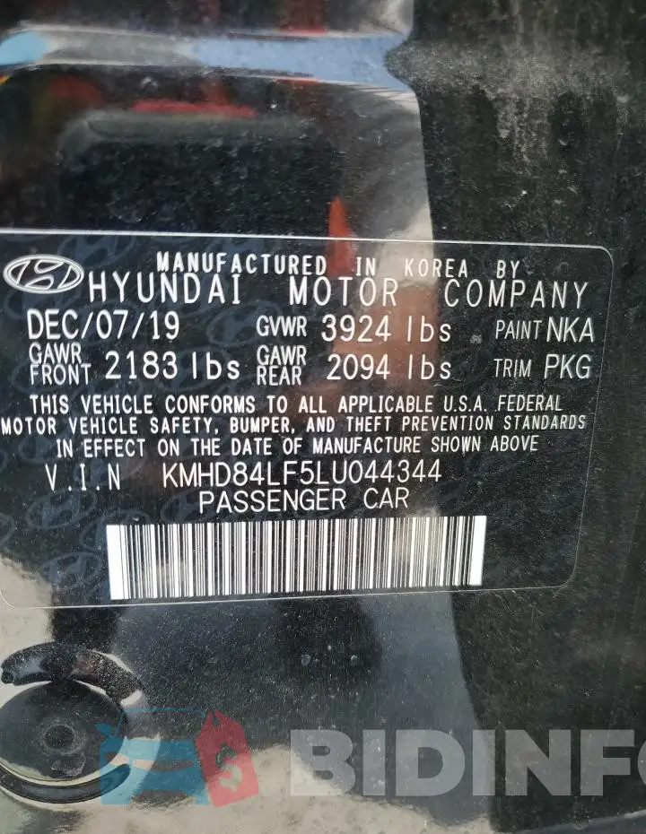 KMHD84LF5LU044344 Photo# 12