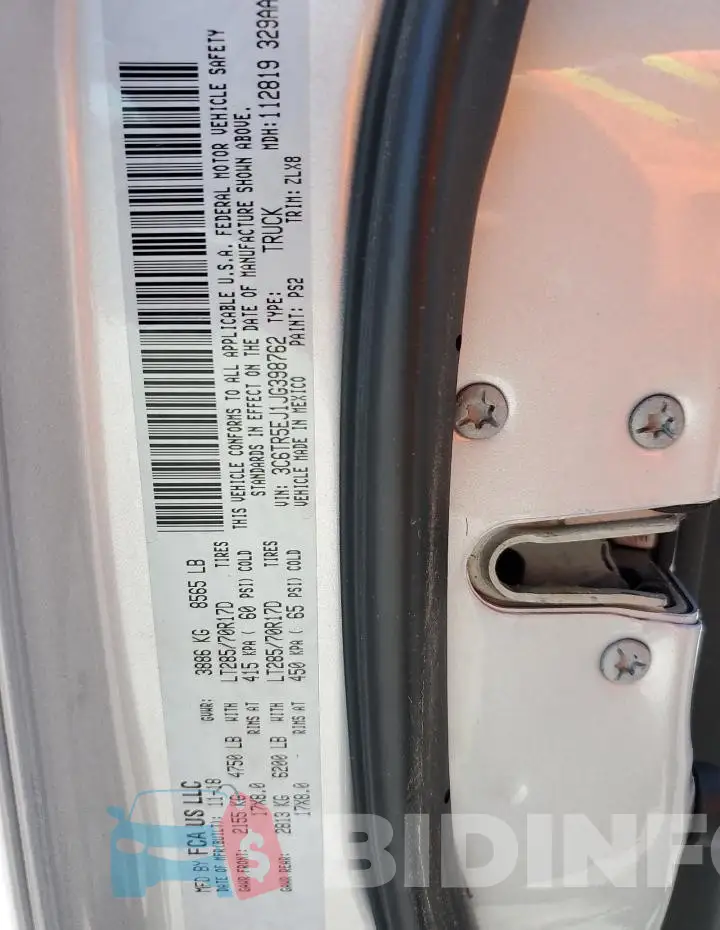 3C6TR5EJ1JG398762 Photo# 13