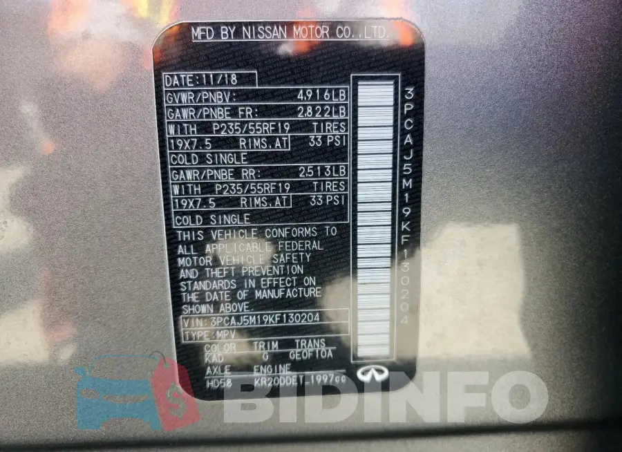 3PCAJ5M19KF130204 Photo# 13
