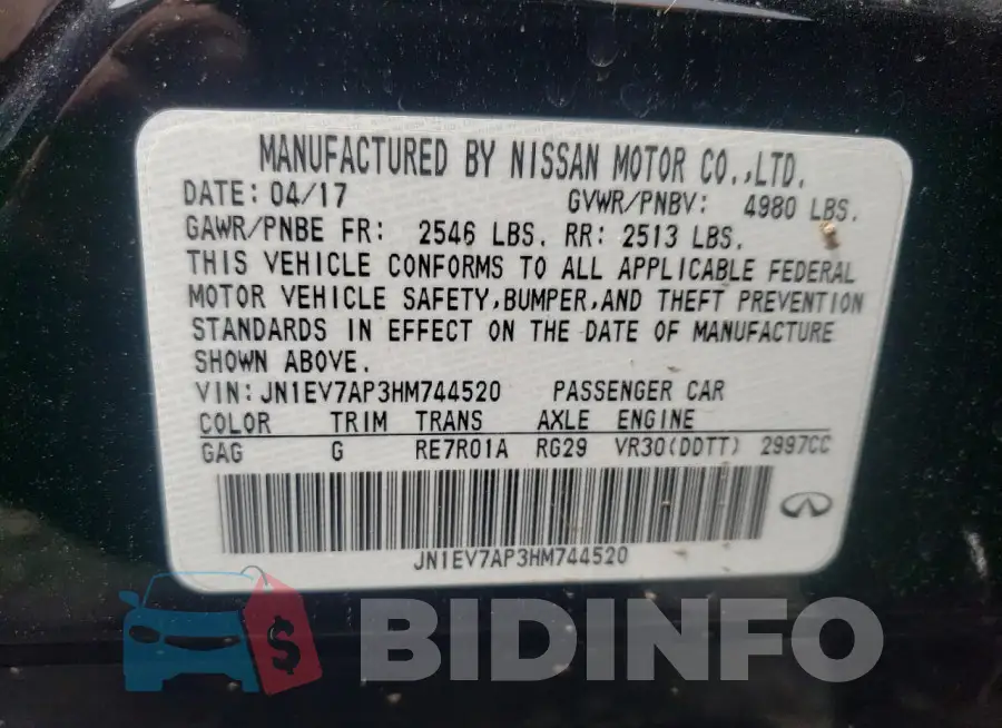 JN1EV7AP3HM744520 Photo# 12