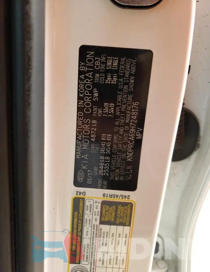 KNDPRCA69H7248176 Photo# 12