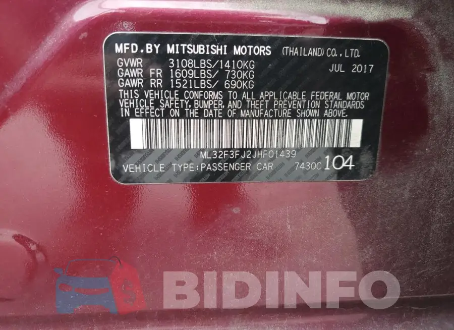 ML32F3FJ2JHF01439 Photo# 12