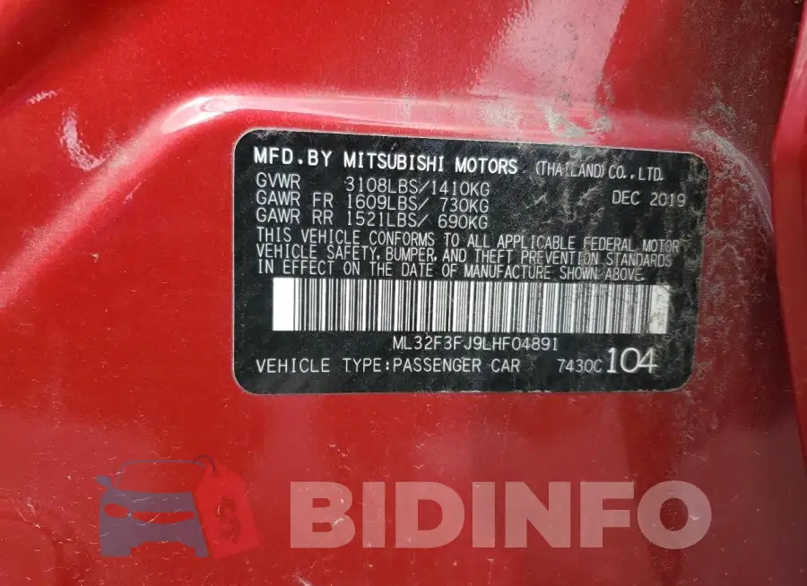 ML32F3FJ9LHF04891 Photo# 12 ML32F3FJ9LHF04891 Photo# 12