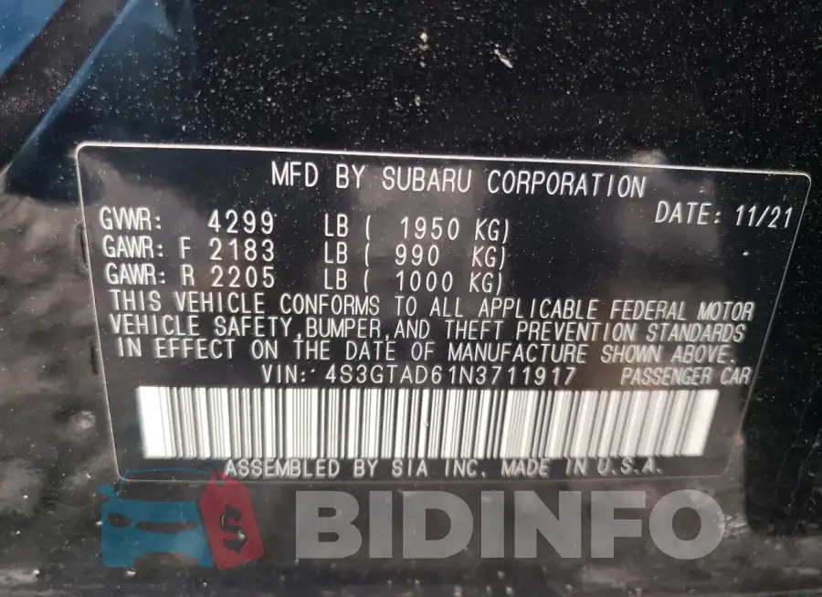 4S3GTAD61N3711917 Photo# 12