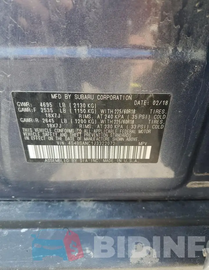 4S4BSANC1J3322072 Photo# 13