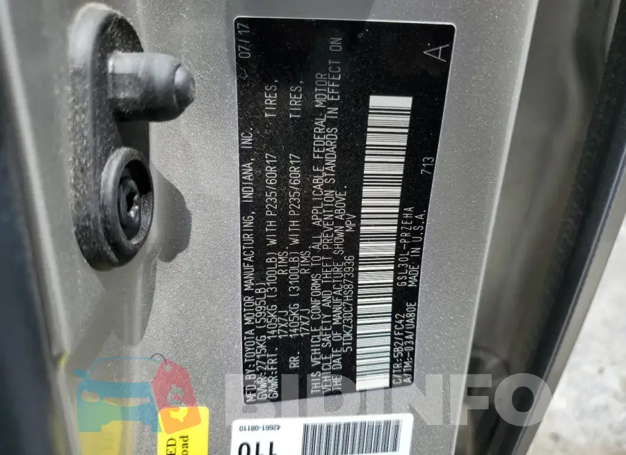 5TDKZ3DC7HS873936 Photo# 13