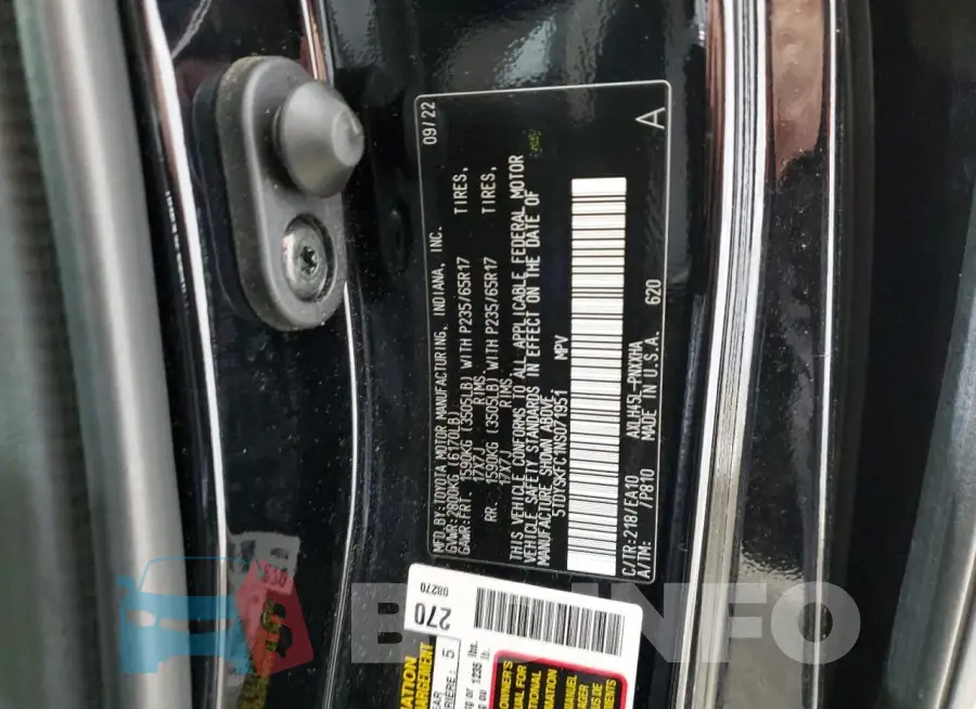 5TDYSKFC1NS071951 Photo# 14