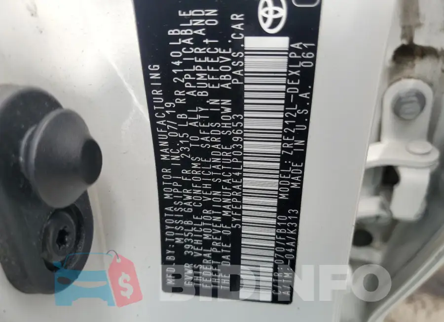 5YFEPRAE4LP039653 Photo# 12
