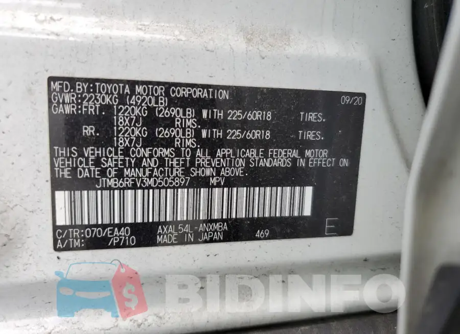 JTMB6RFV3MD505897 Photo# 13