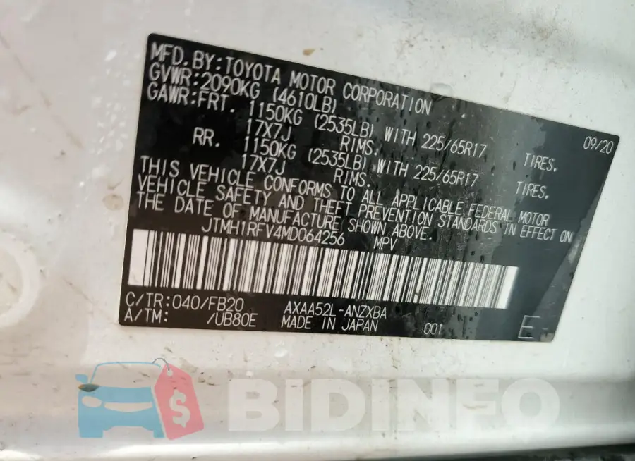 JTMH1RFV4MD064256 Photo# 13