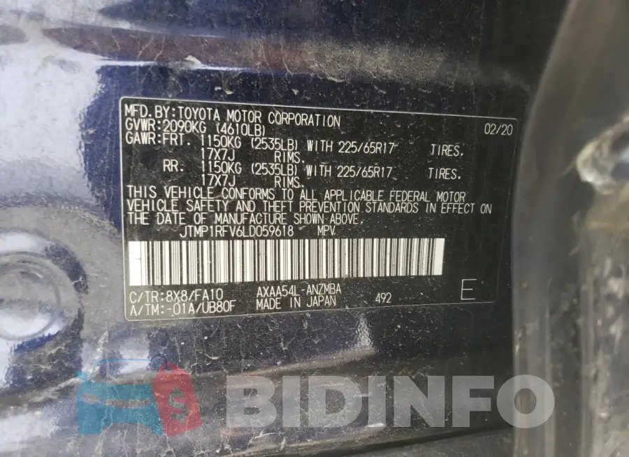 JTMP1RFV6LD059618 Photo# 13