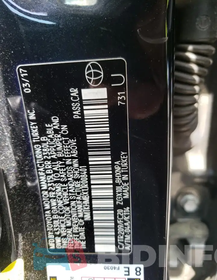 NMTKHMBX1JR008401 Photo# 14