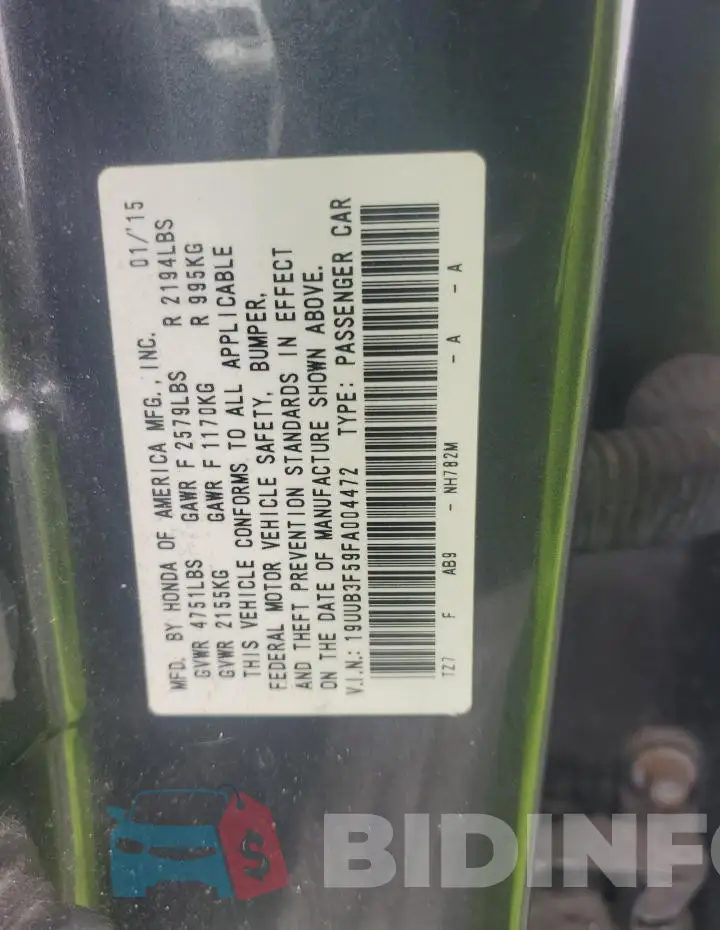 19UUB3F59FA004472 Photo# 12