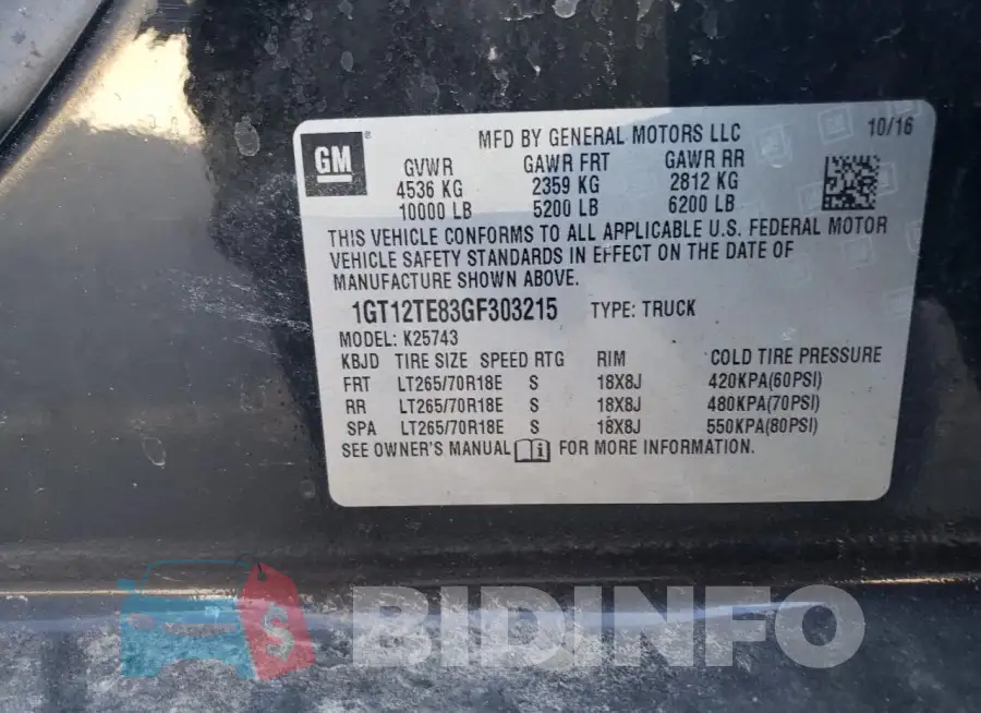1GT12TE83GF303215 Photo# 12