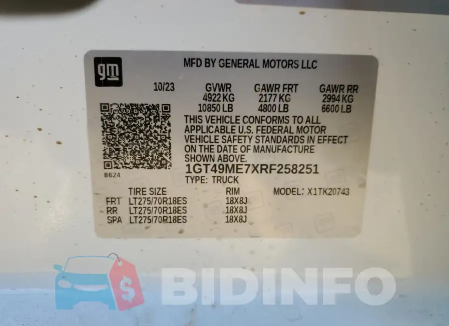 1GT49ME7XRF258251 Photo# 12