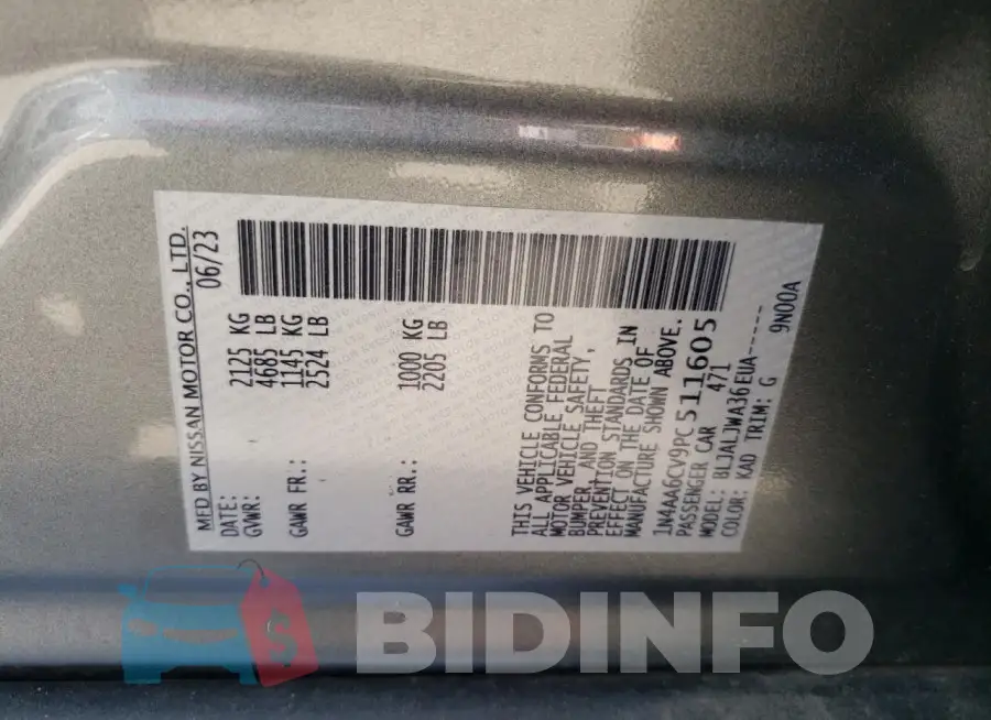 1N4AA6CV9PC511605 Photo# 12