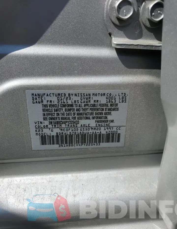 3N1AB8CV4PY225433 Photo# 12