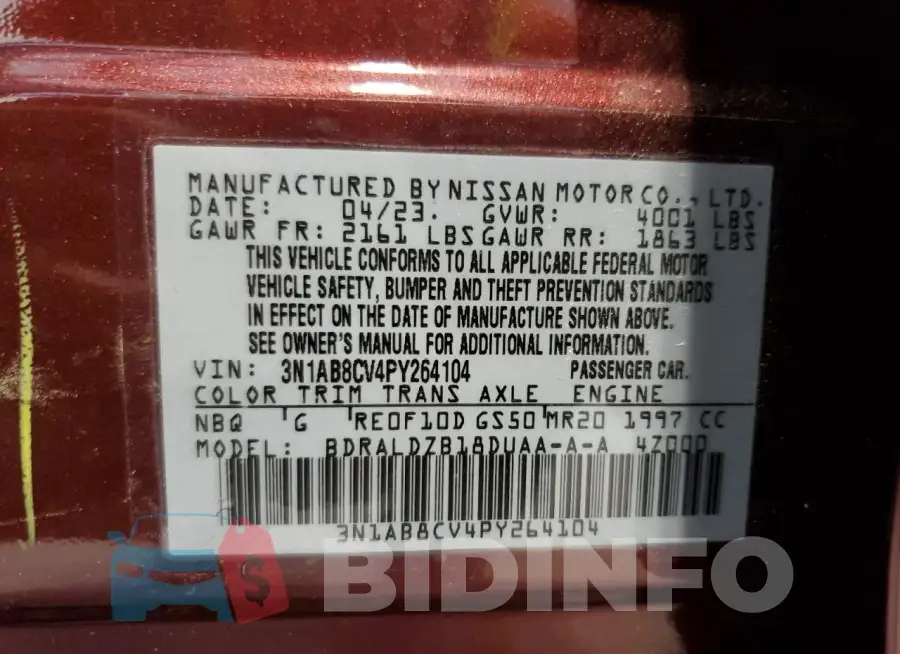 3N1AB8CV4PY264104 Photo# 12