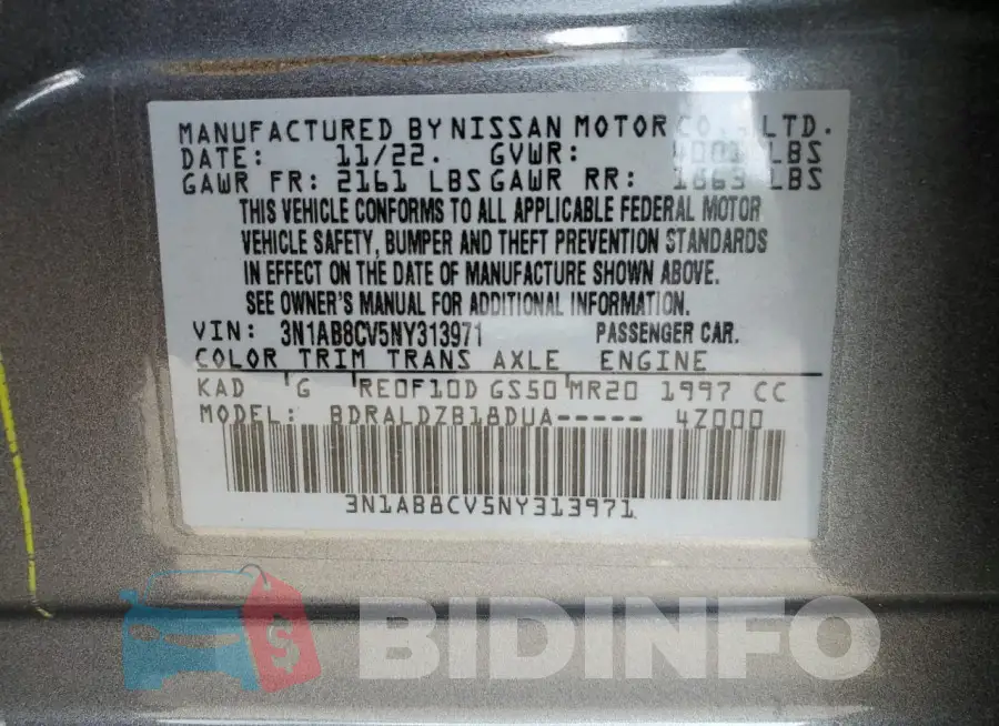 3N1AB8CV5NY313971 Photo# 13