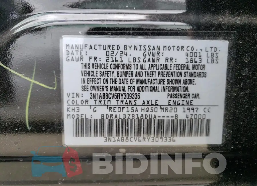 3N1AB8CV6RY309336 Photo# 12