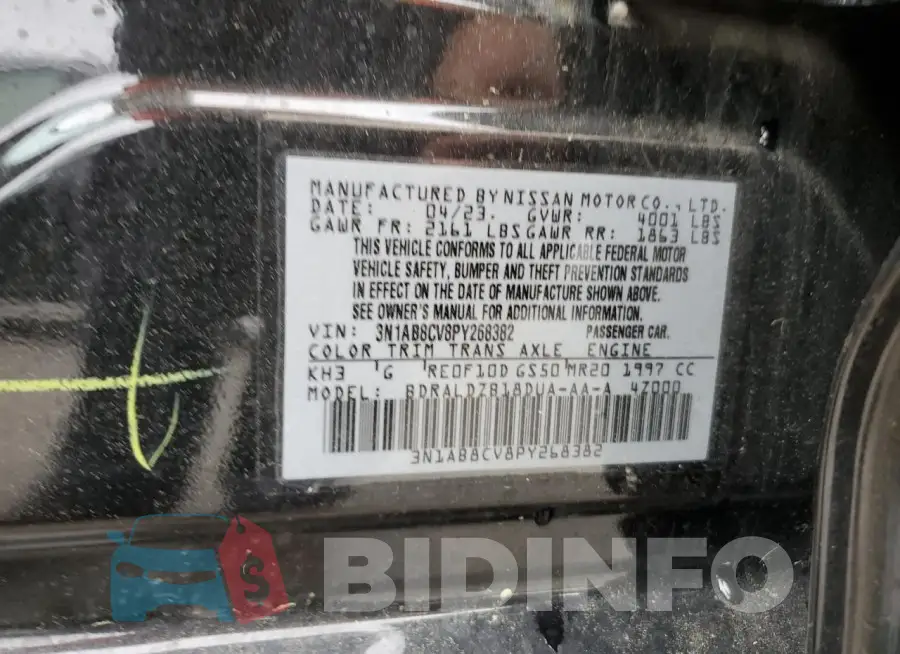3N1AB8CV8PY268382 Photo# 12