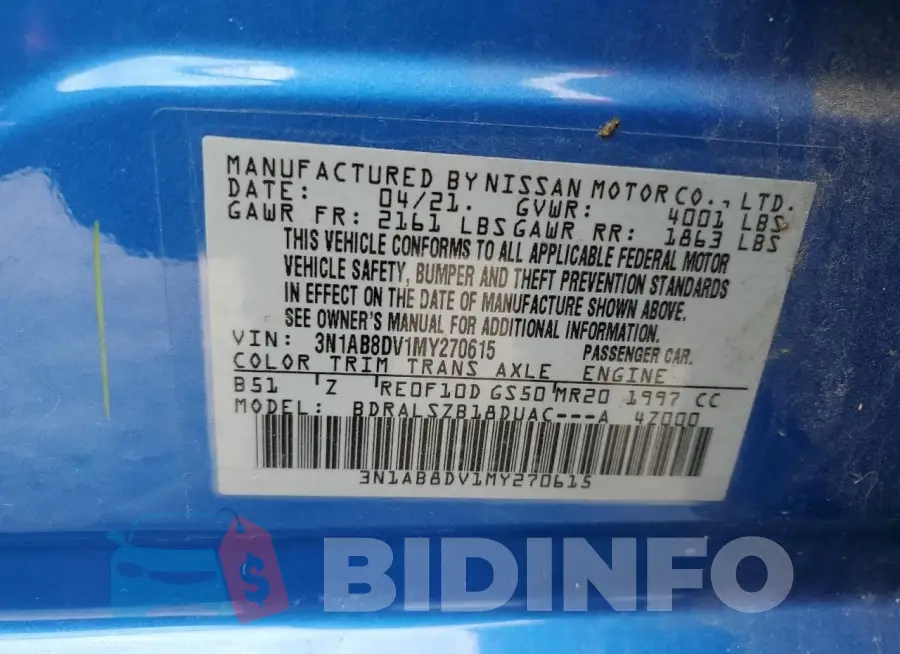 3N1AB8DV1MY270615 Photo# 12