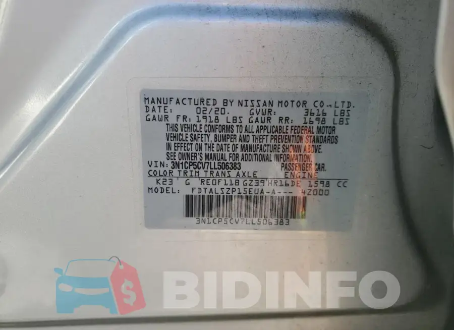 3N1CP5CV7LL506383 Photo# 12