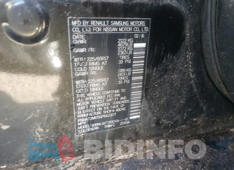 KNMAT2MV5GP662977 Photo# 13