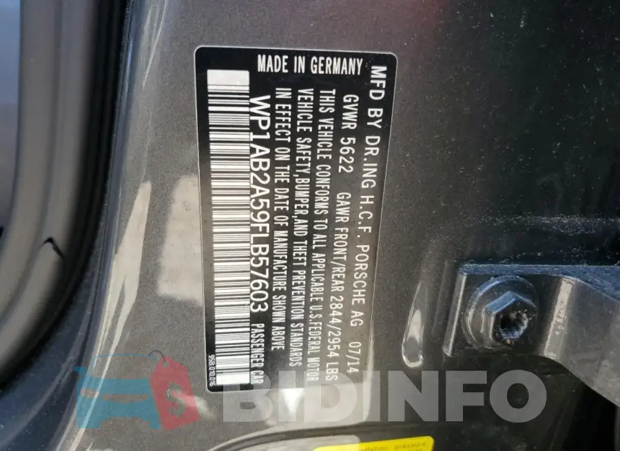 WP1AB2A59FLB57603 Photo# 13