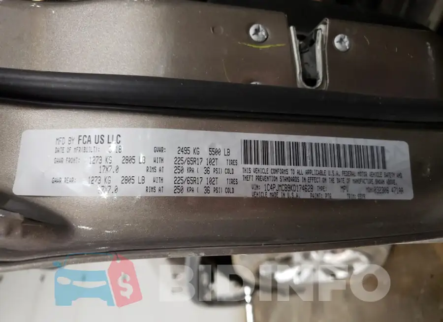 1C4PJMCB9KD174628 Photo# 12