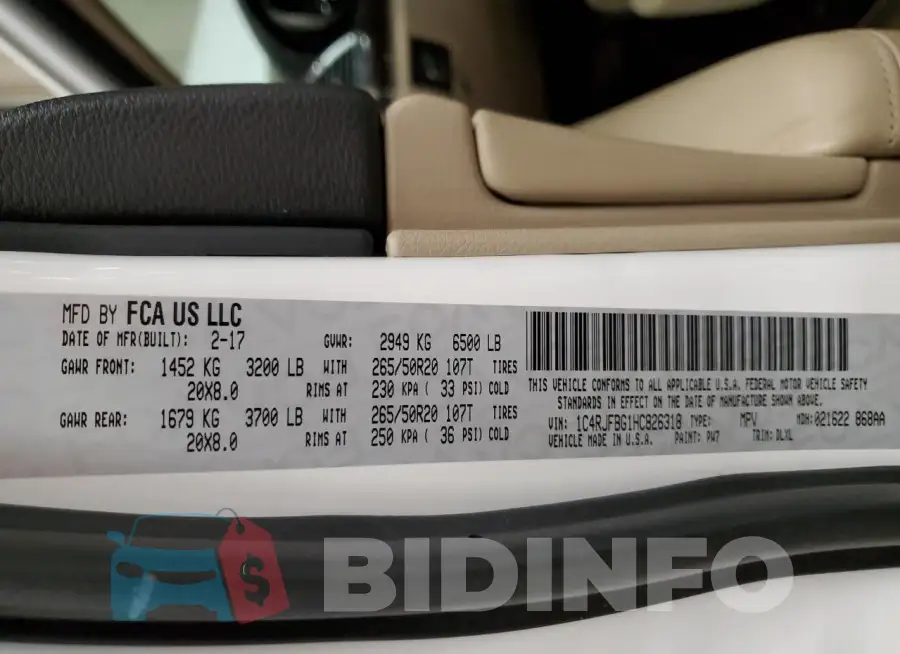 1C4RJFBG1HC826318 Photo# 13