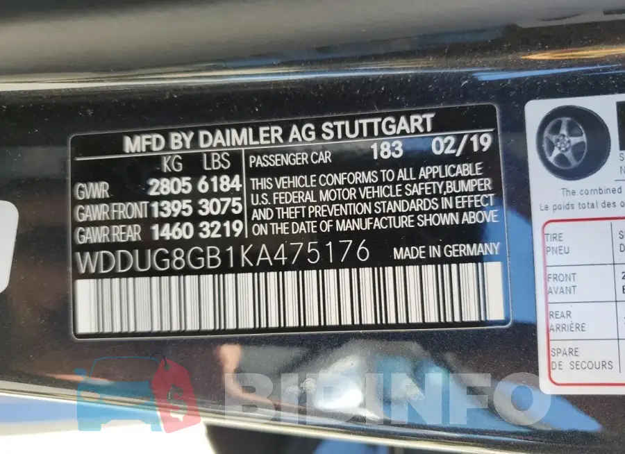 WDDUG8GB1KA475176 Photo# 13