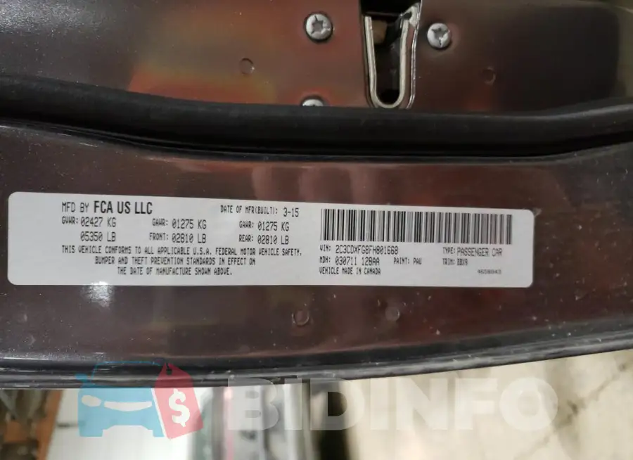 2C3CDXFG8FH801668 Photo# 12