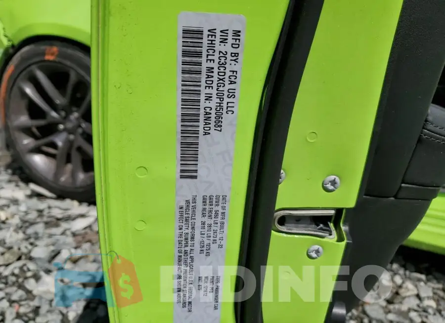 2C3CDXGJ0PH506687 Photo# 12