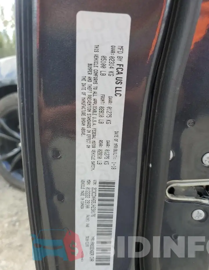 2C3CDXHG5JH230176 Photo# 13