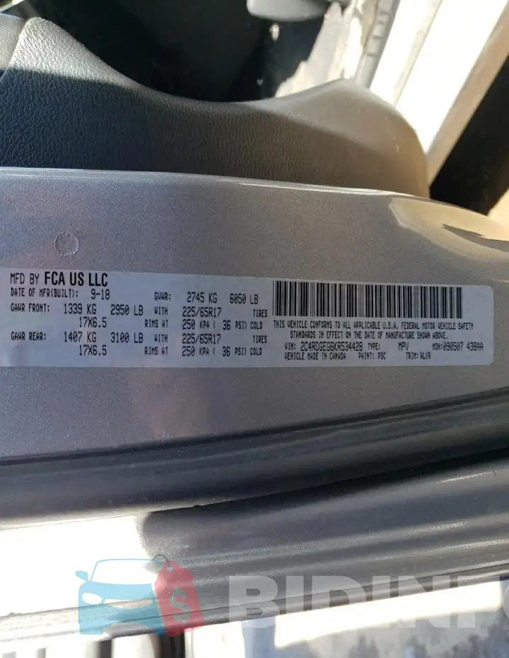 2C4RDGEG6KR534428 Photo# 13