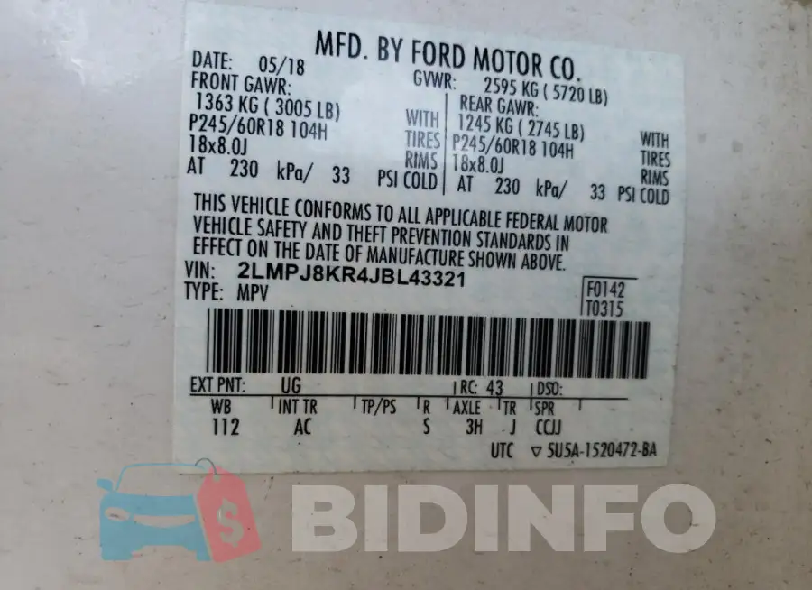 2LMPJ8KR4JBL43321 Photo# 12