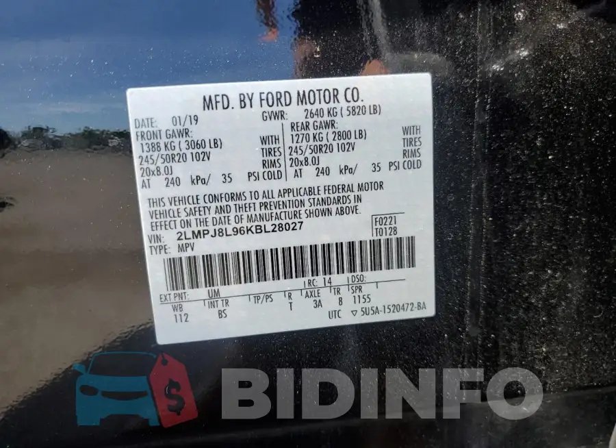 2LMPJ8L96KBL28027 Photo# 13