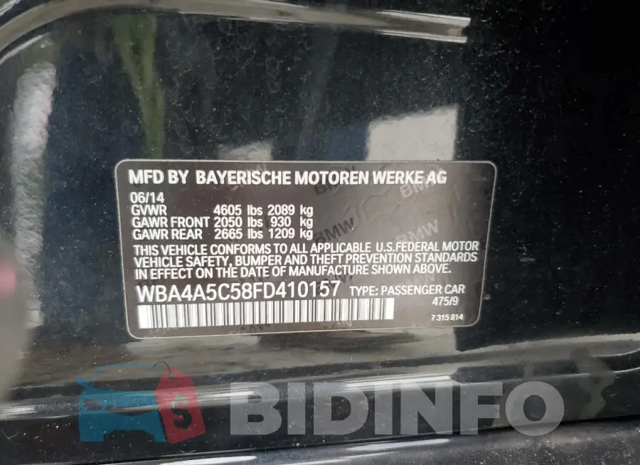 WBA4A5C58FD410157 Photo# 12